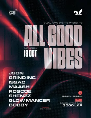 Flyer for All Good Vibes