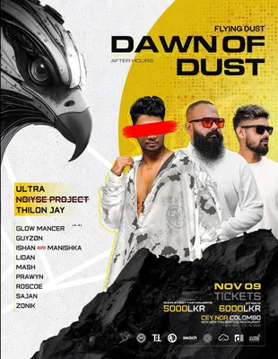 Flyer for Dawn of Dust: After Hours