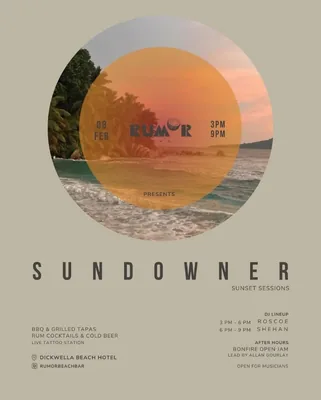 Flyer for Sundowner: Sunset Sessions
